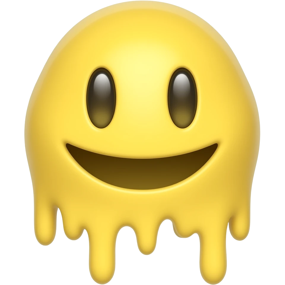 Melting face yellow smiely emoji