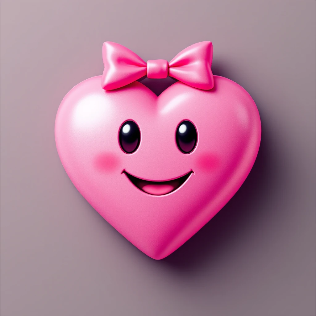 pink heart emoji with a bow emoji