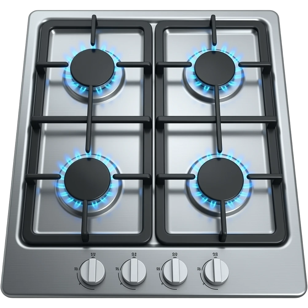 cooktop gas burner and electric burner emoji