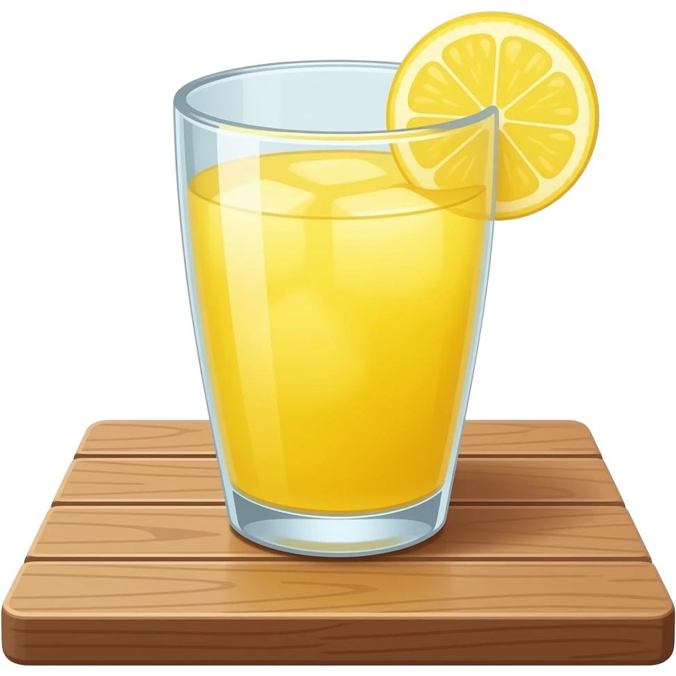 Yellow drink in glass emoji