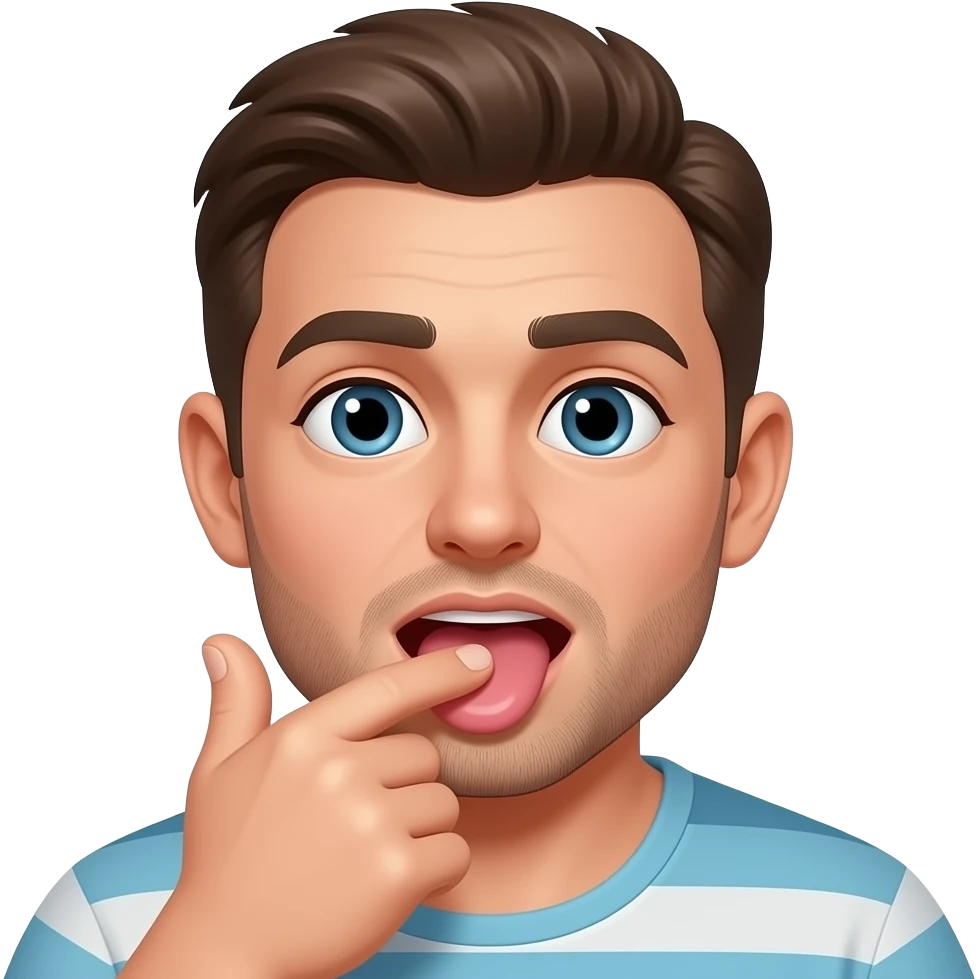 Man sucking toes emoji