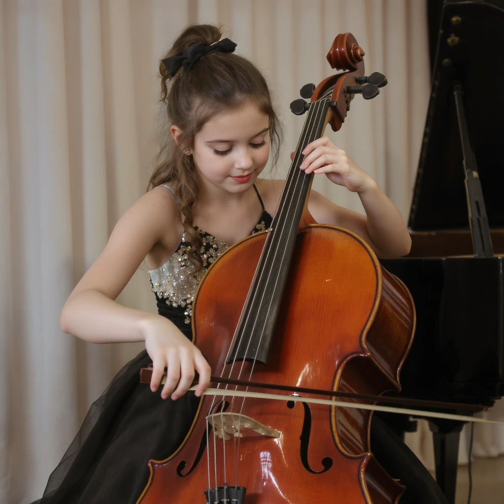 girl playing cello emoji