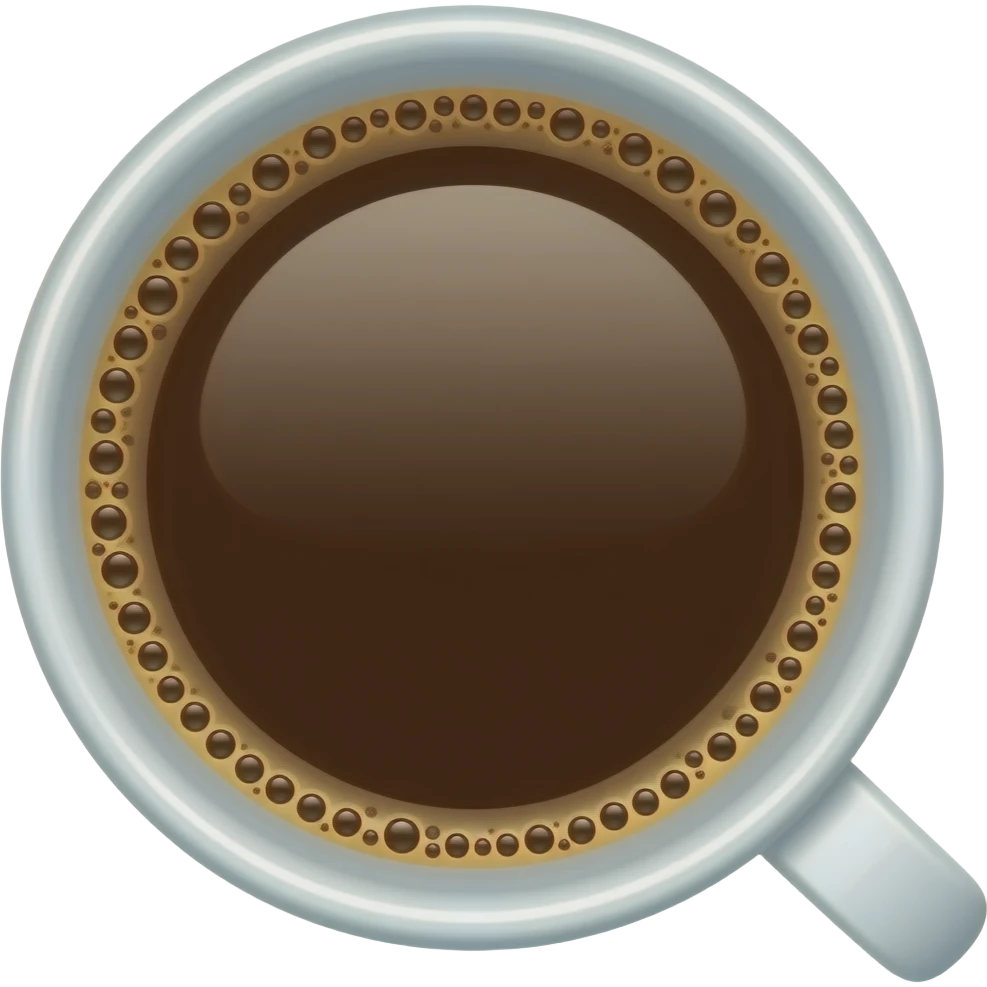 coffee with a thin layer of foam emoji