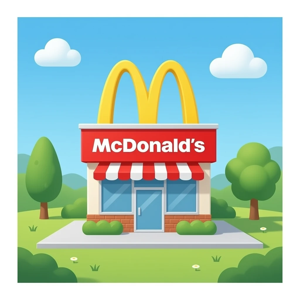 Interior of McDonald’s emoji