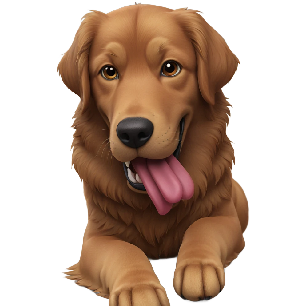 playful dog tongue out emoji