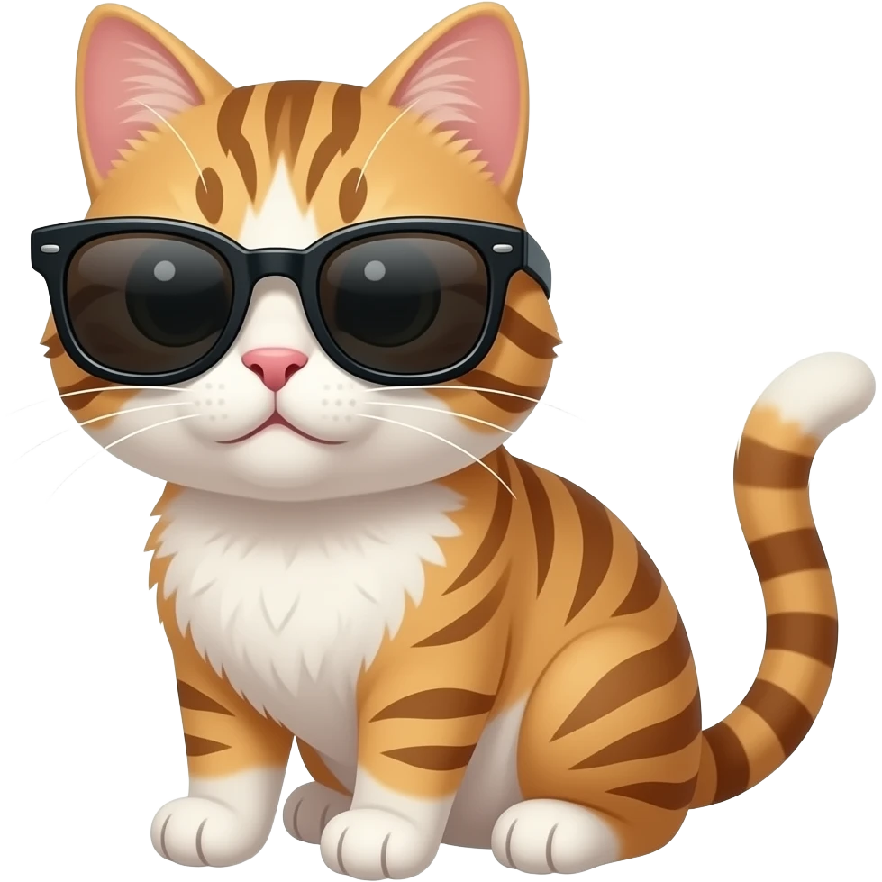 Cat wearing sunglasses emoji