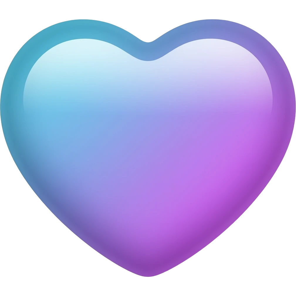 Pastel blue-to-purple-gradients heart emoji