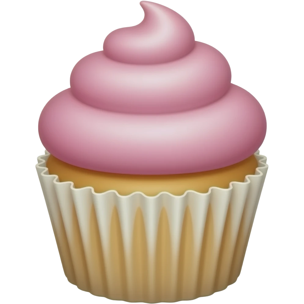 Cupcake with pink icing emoji
