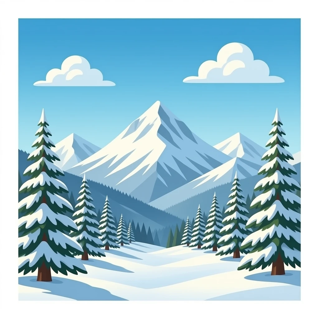 snow in the mountains emoji