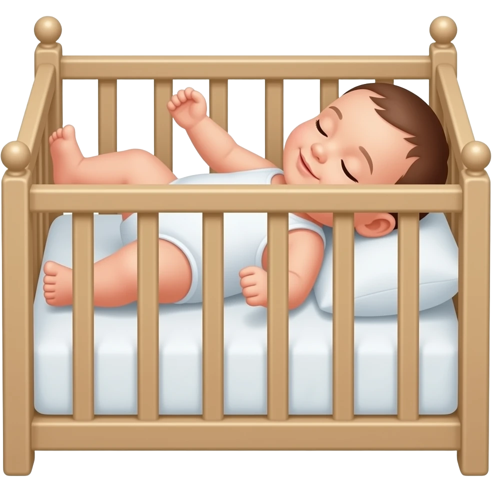 Quiero a un bebé acostado en la cuna emoji