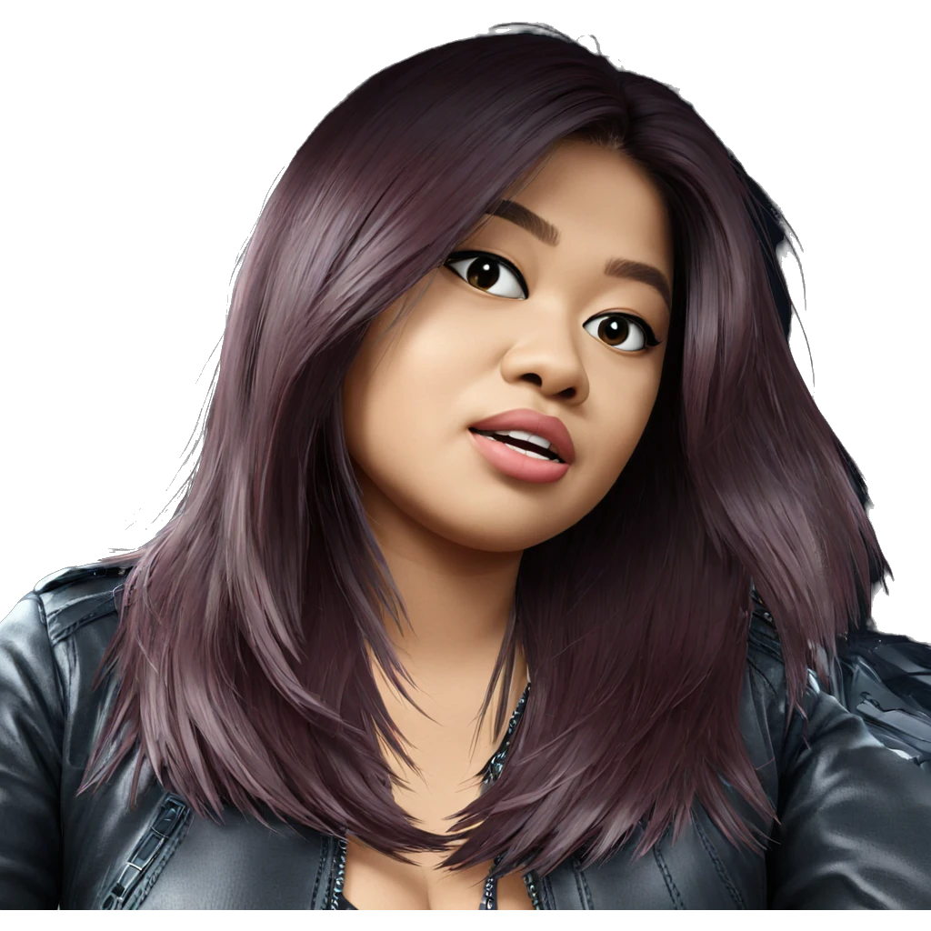 girl in leather jacket emoji