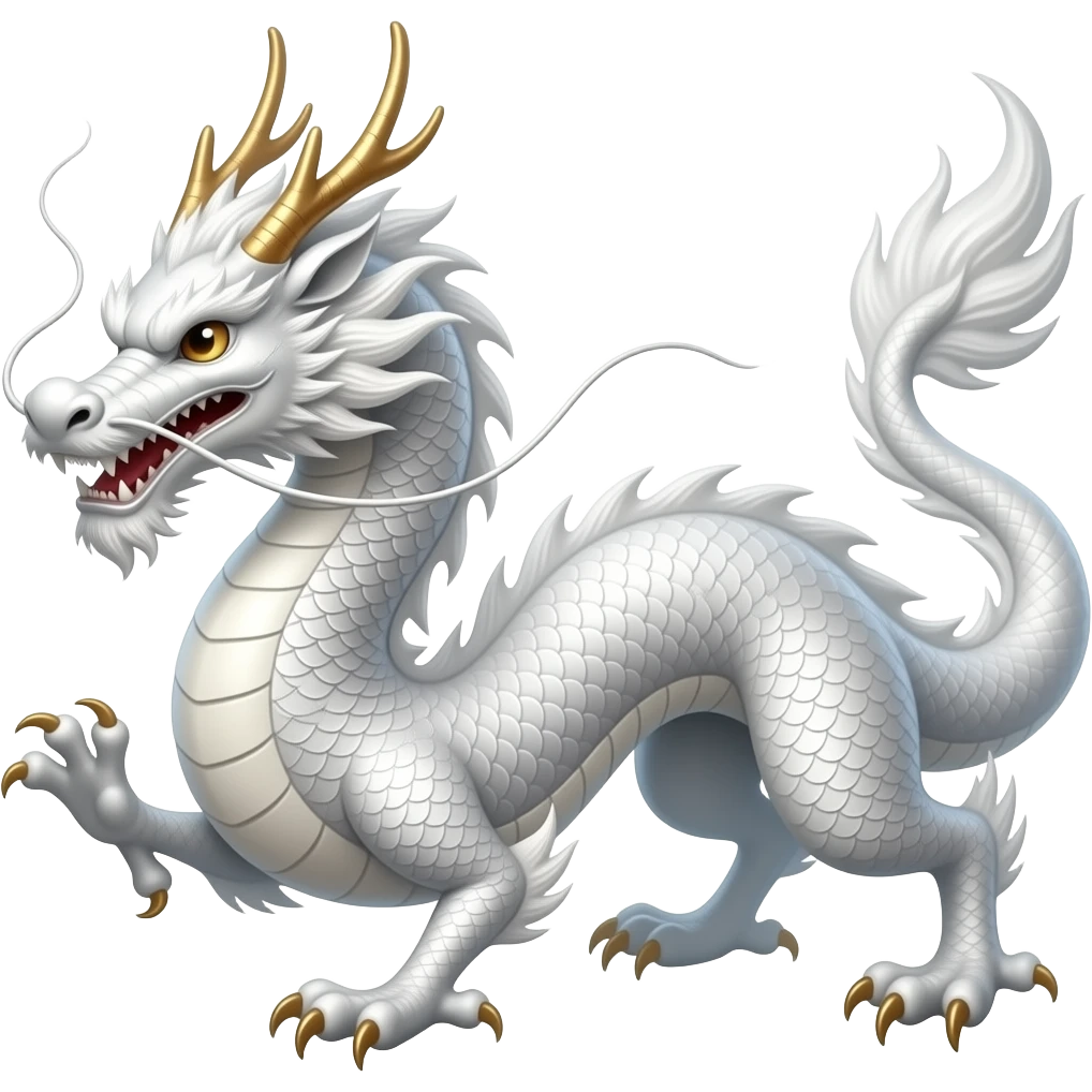 White Chinese dragon emoji