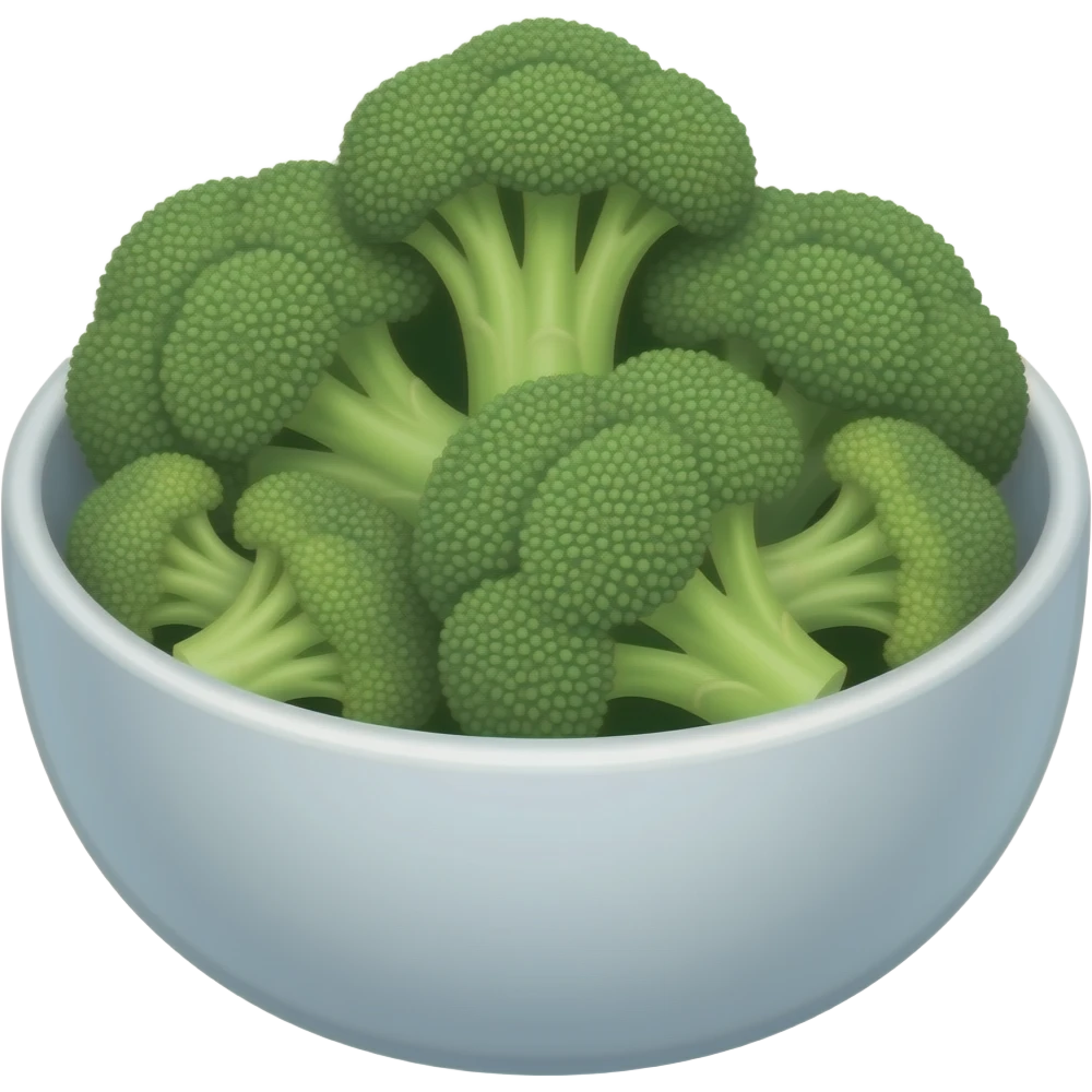 brocoli pieces in bowl emoji