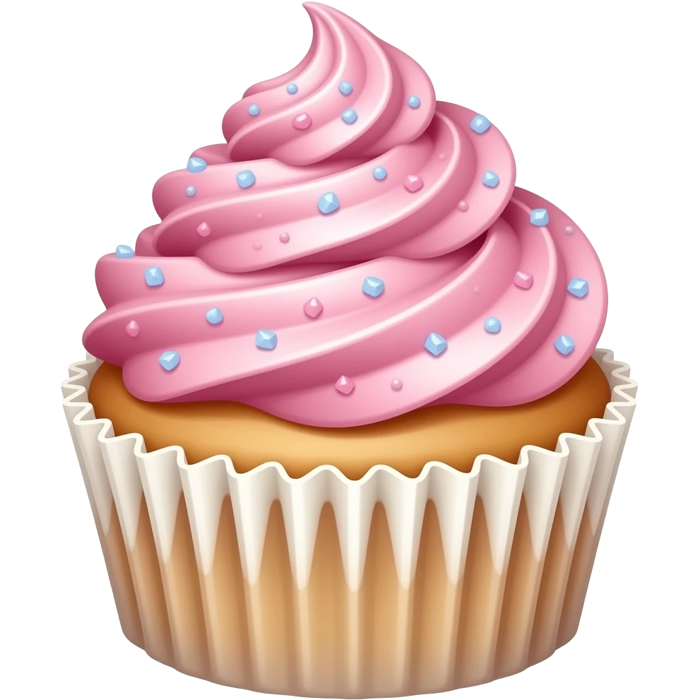 Cupcake with pink icing emoji