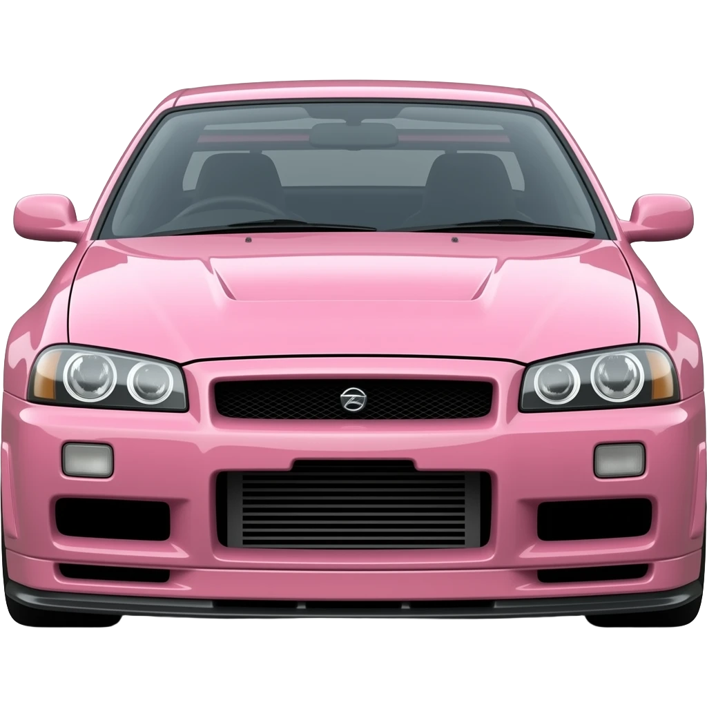 Fait moi une nissan skyline r34 en rose emoji