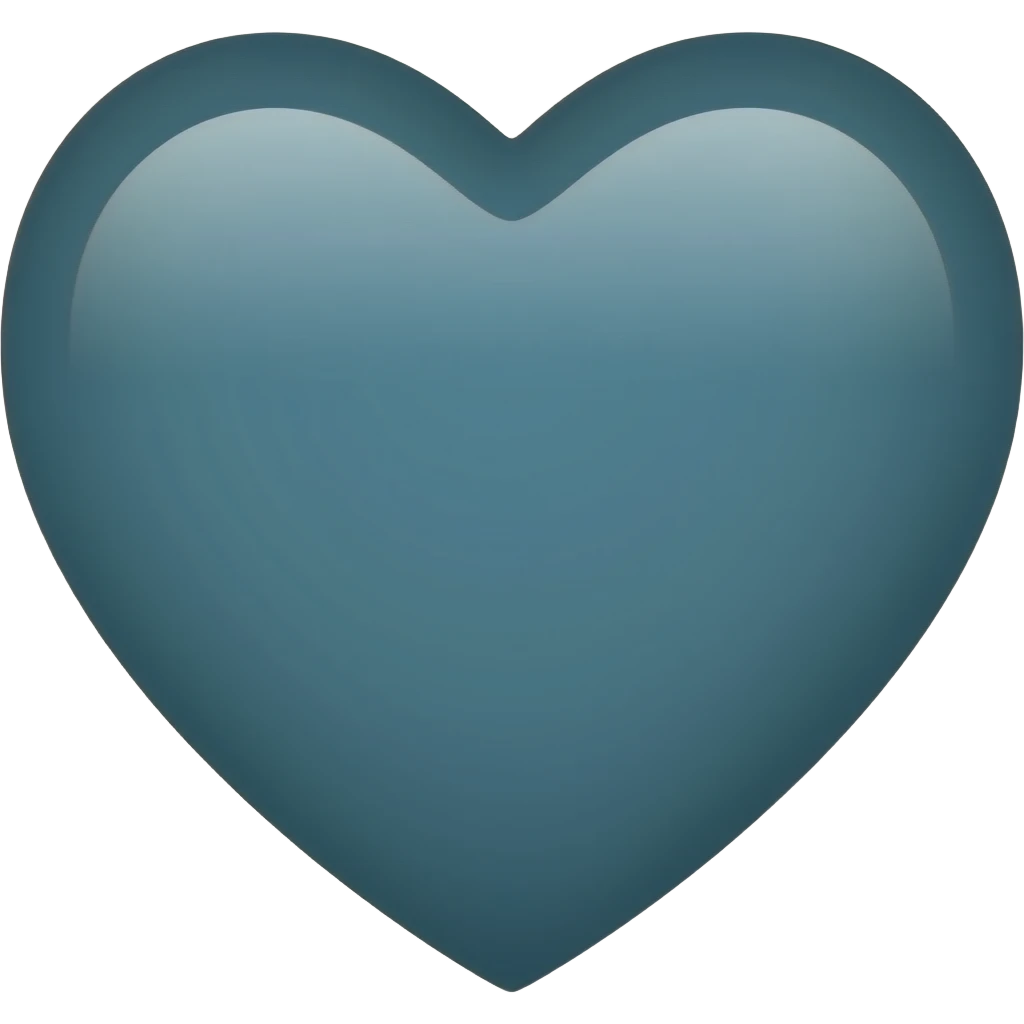 Dark teal heart emoji