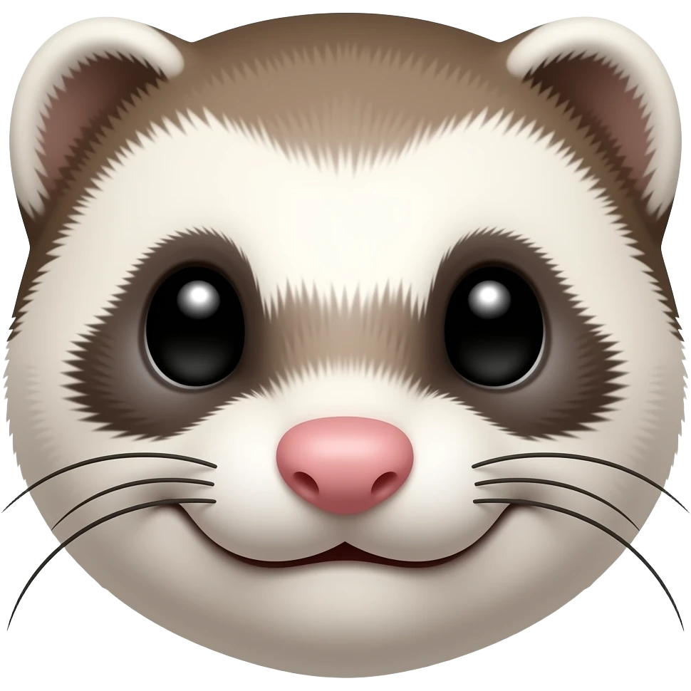 The ferret smiles emoji