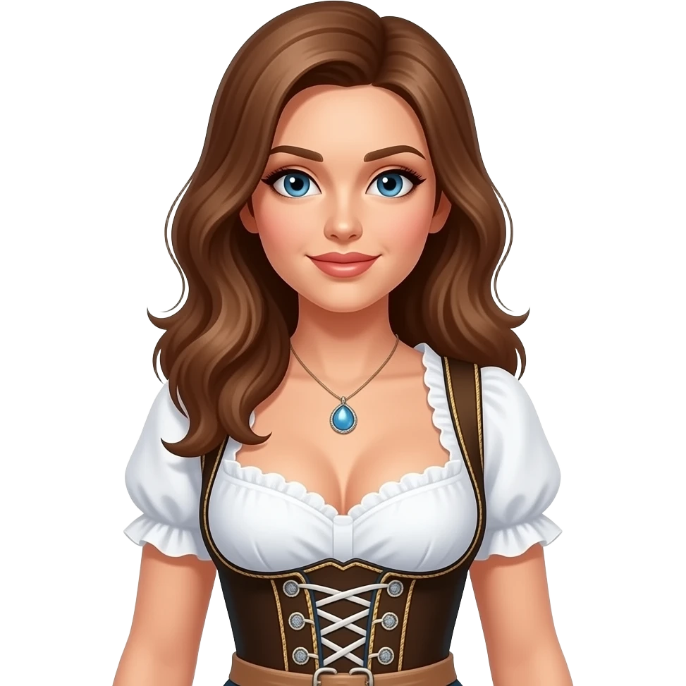 Mädel in dirndl bh xtreme push-up. die Brust Größe ist FF emoji