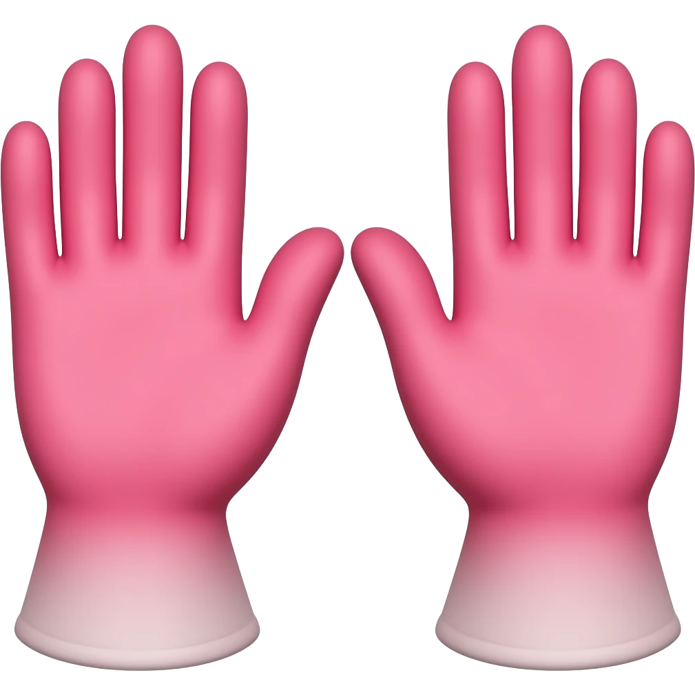 pink gloves emoji
