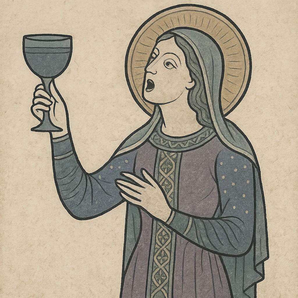 woman singing with wine glass in her hand emoji