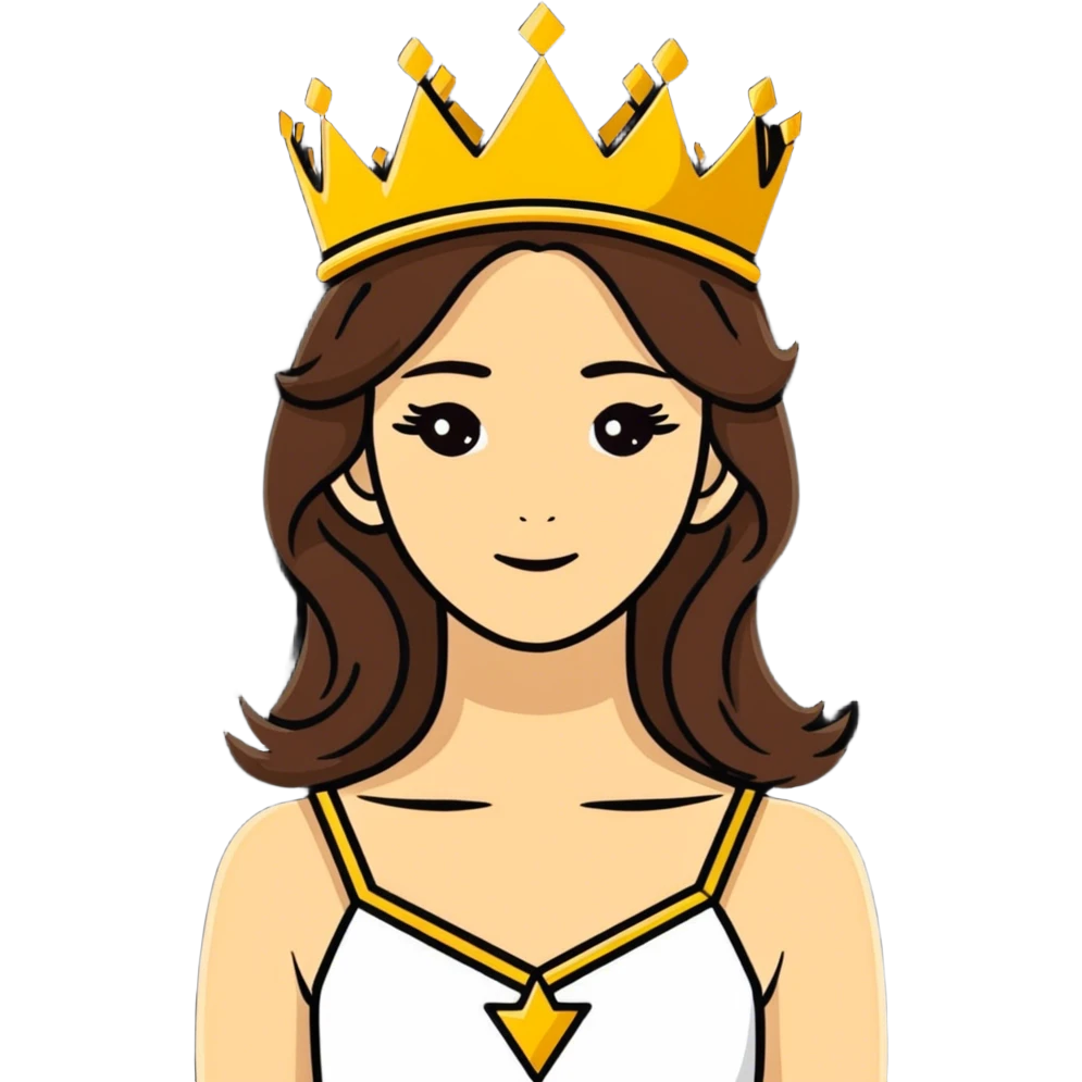 Brunette Lori Wearing a crown emoji