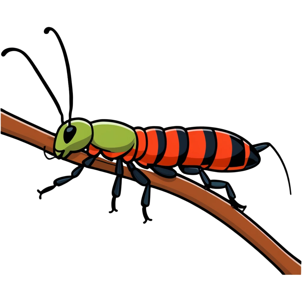 earwig on a tree branch emoji