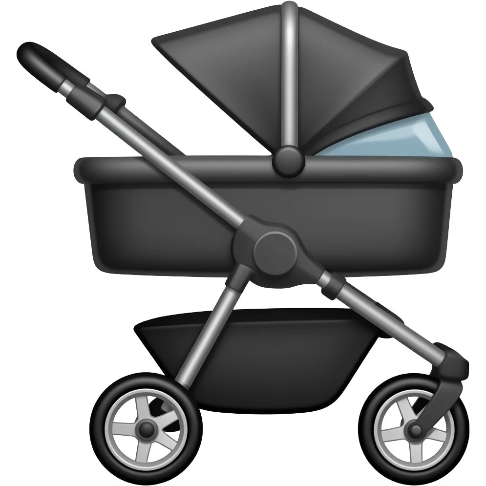 black stroller emoji