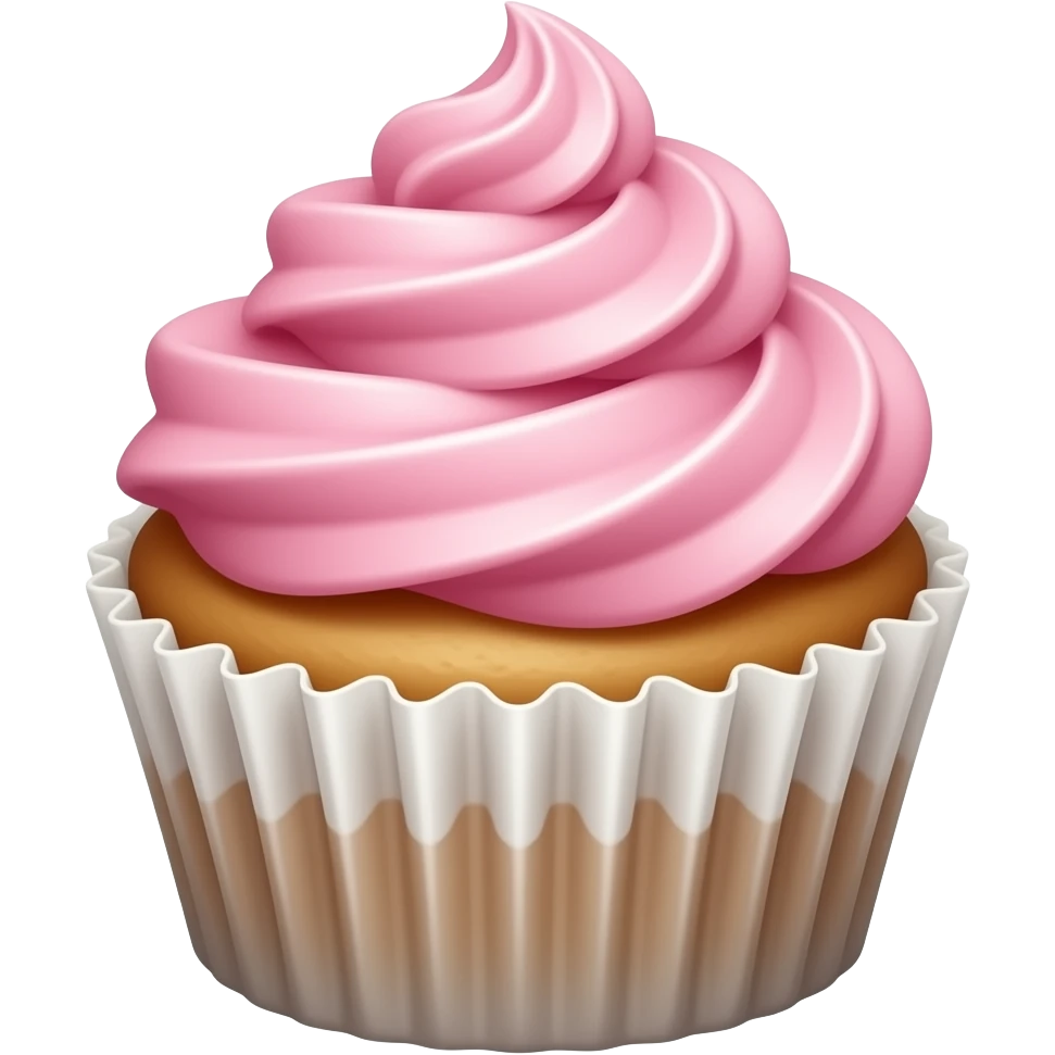 Cupcake with pink icing emoji