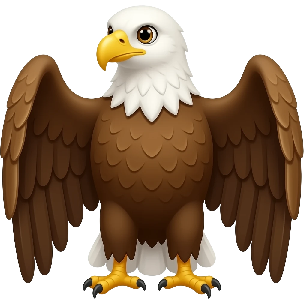 Cartoon golden eagle emoji