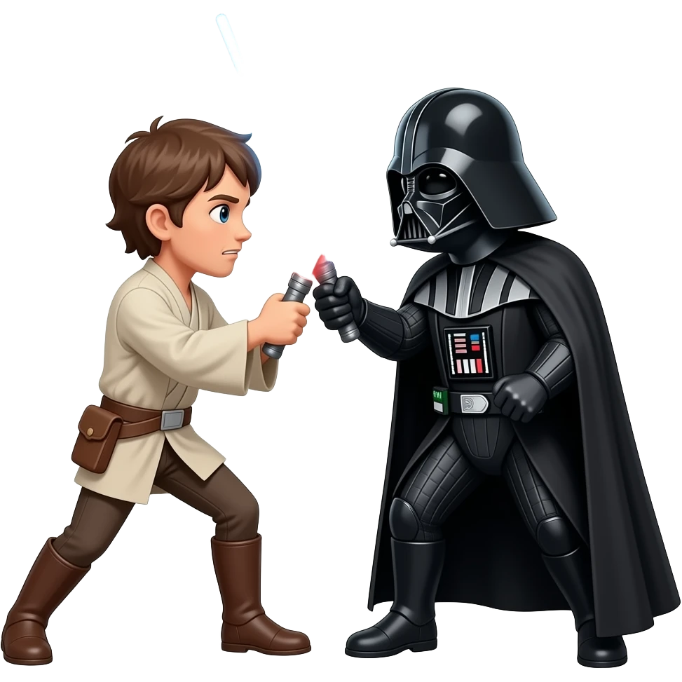 LUKE SKYWALKER BATTLE AGAINST DARTH VADER emoji