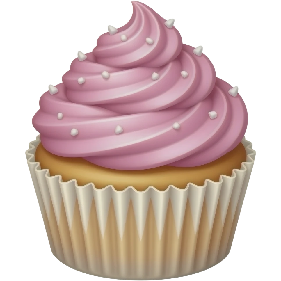 Cupcake with pink icing emoji