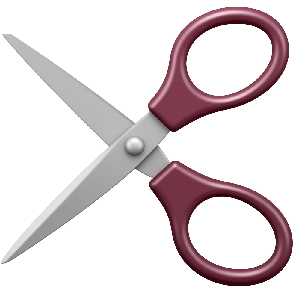 tesoura bordô emoji