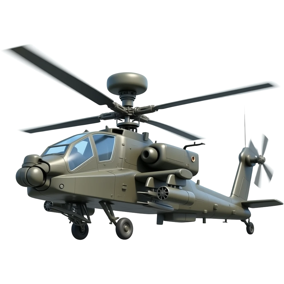 Scifi flying apache robot emoji