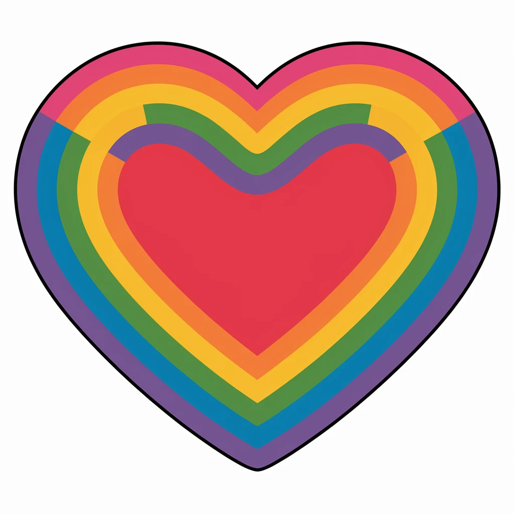 heart with a rainbow border emoji