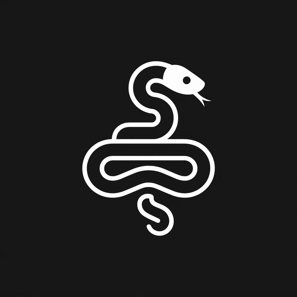 Snake icon black silhouette emoji