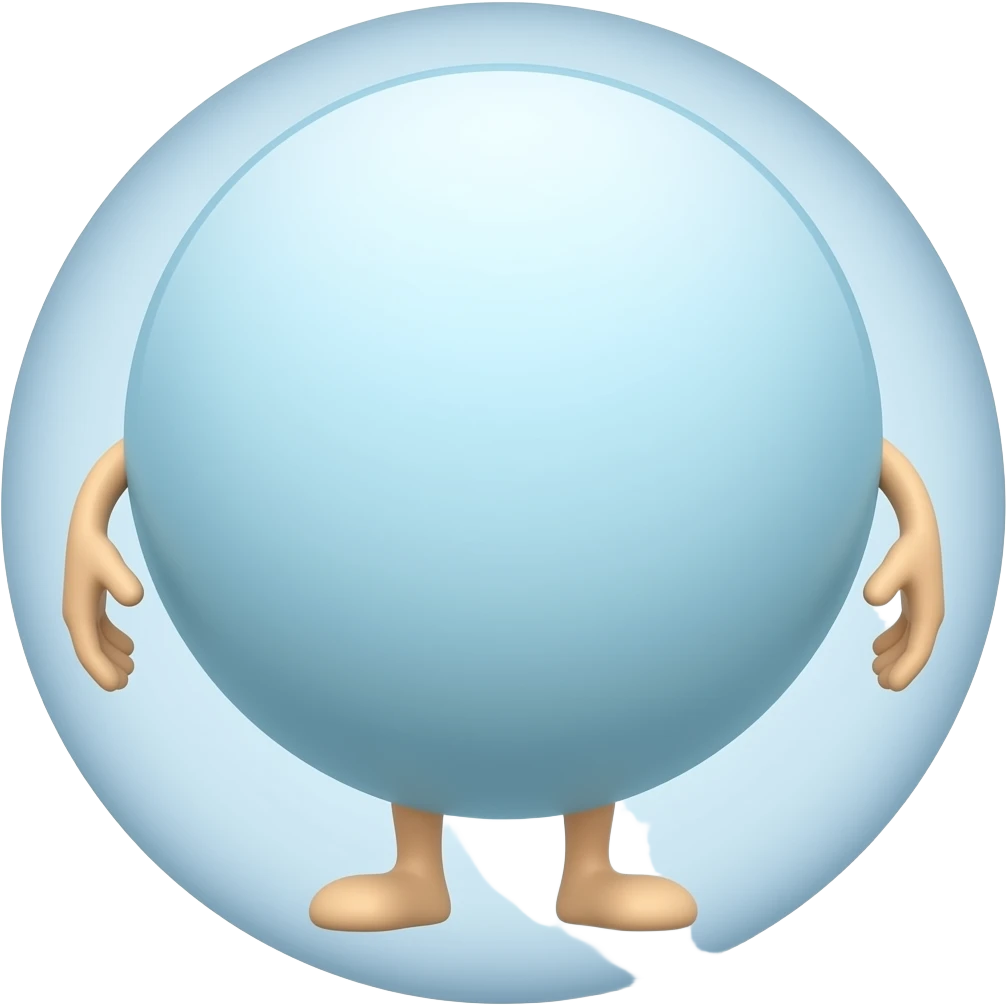 a circle with hands and legs emoji