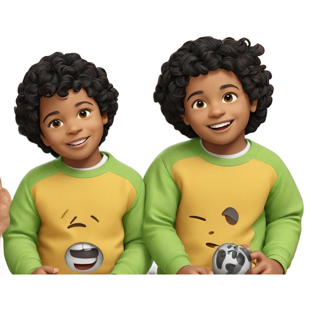 boys smiling together emoji