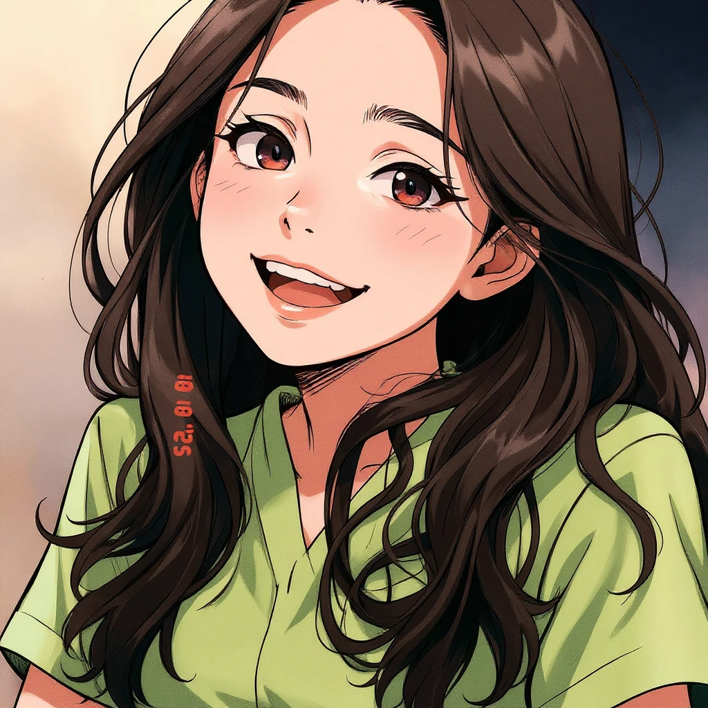 recreat this imagem at manga version colored emoji