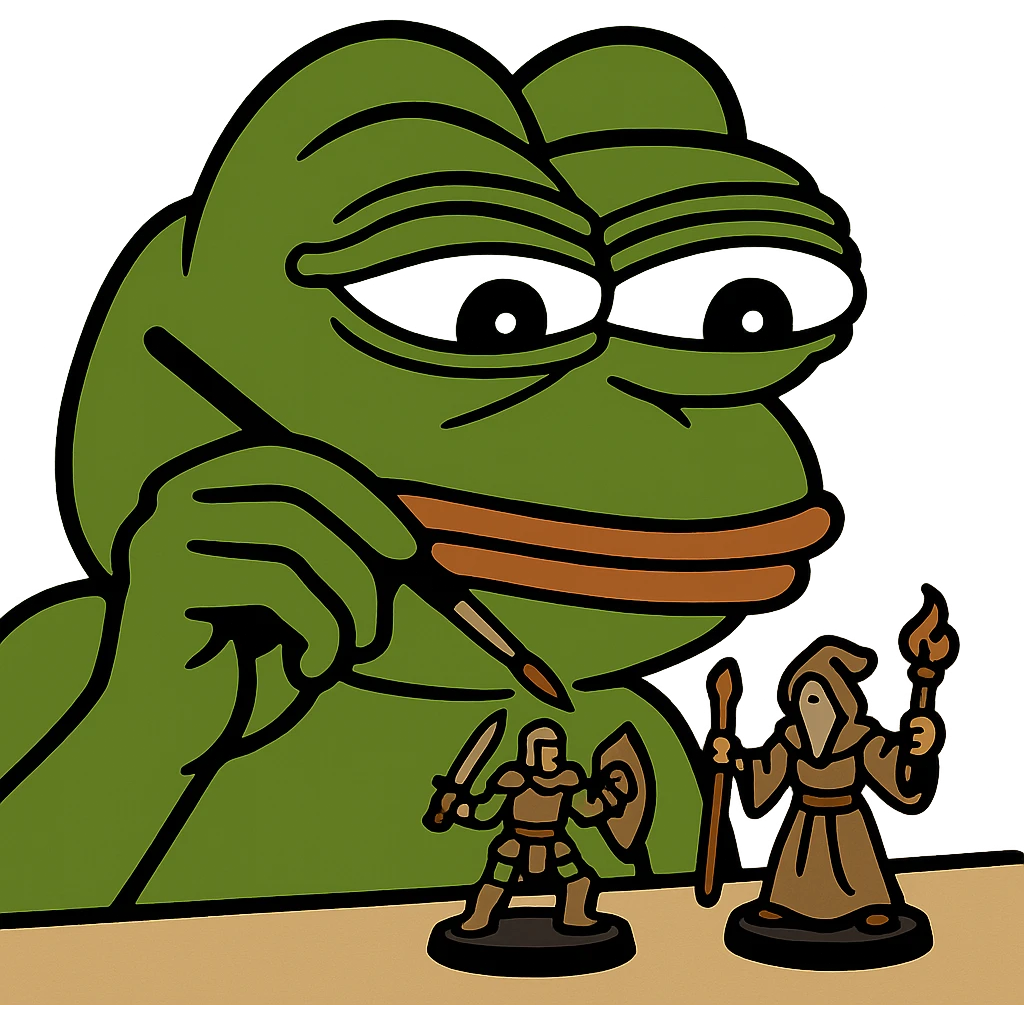  pepe painting dungeons and dragons figurines emoji