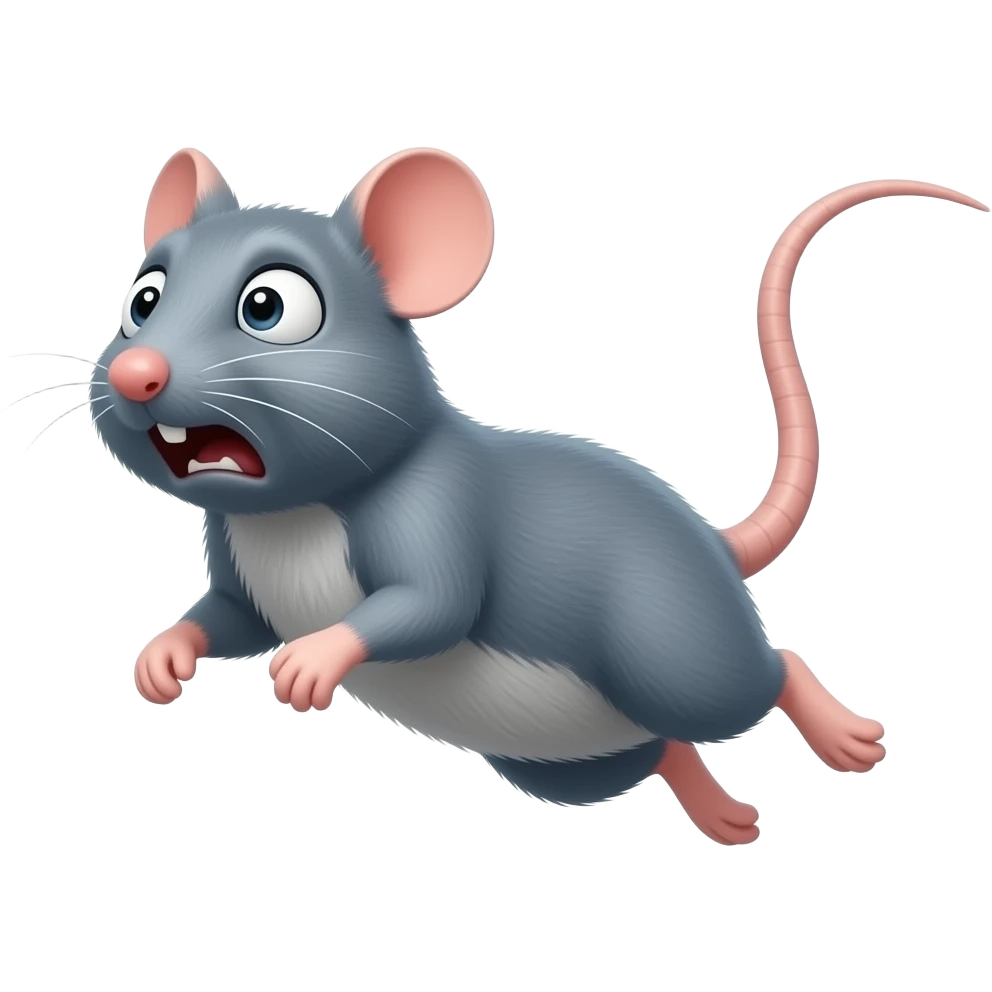 scared rat jumping emoji