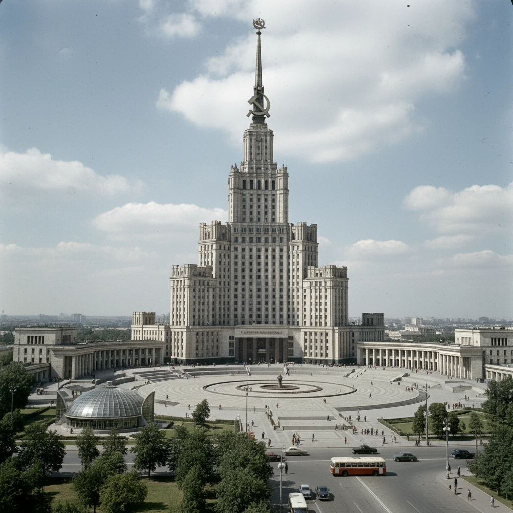 Новый Дворец Советов по плану 1961 года у метро Университет

Стиль - цветные архивные фото emoji
