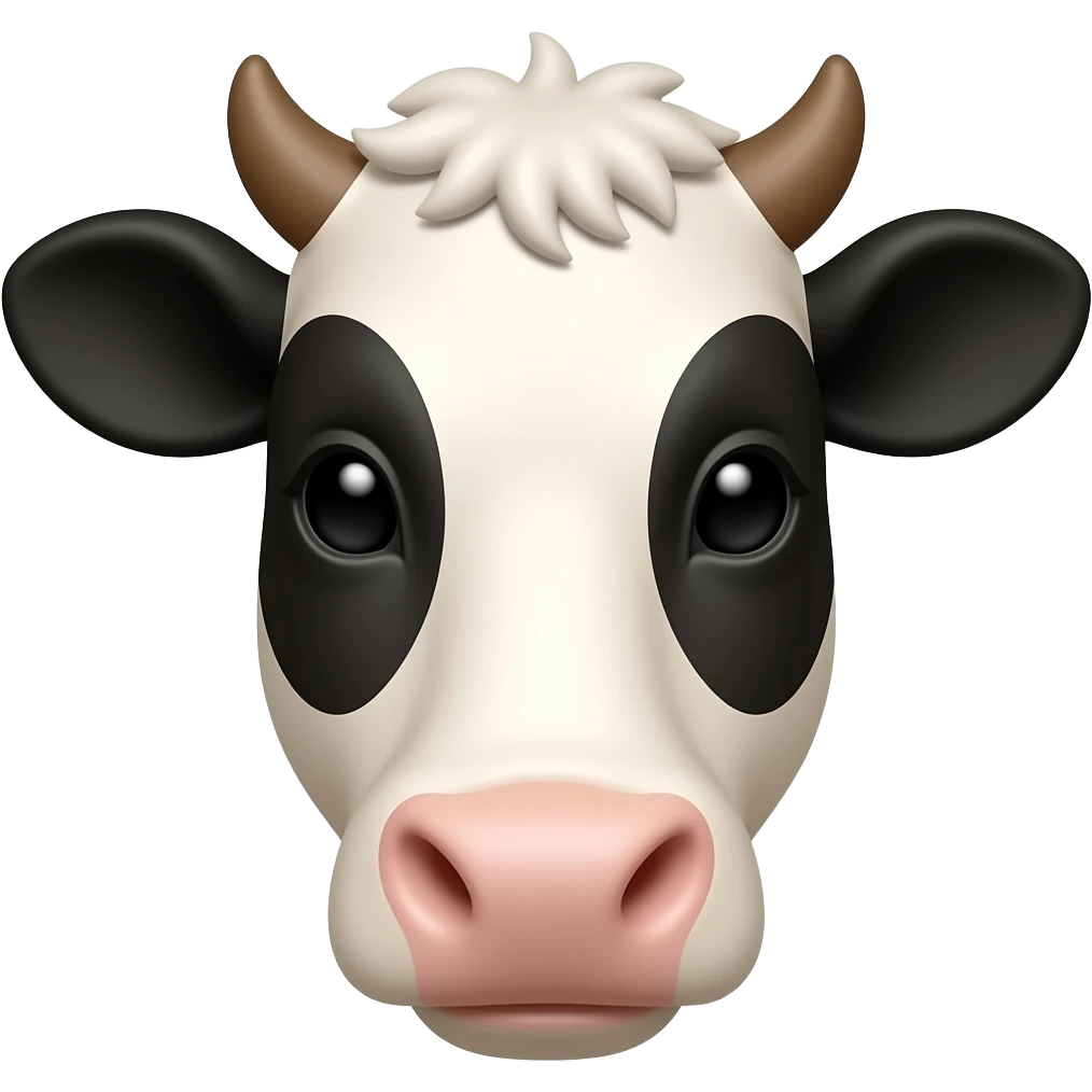 cow with face close up emoji