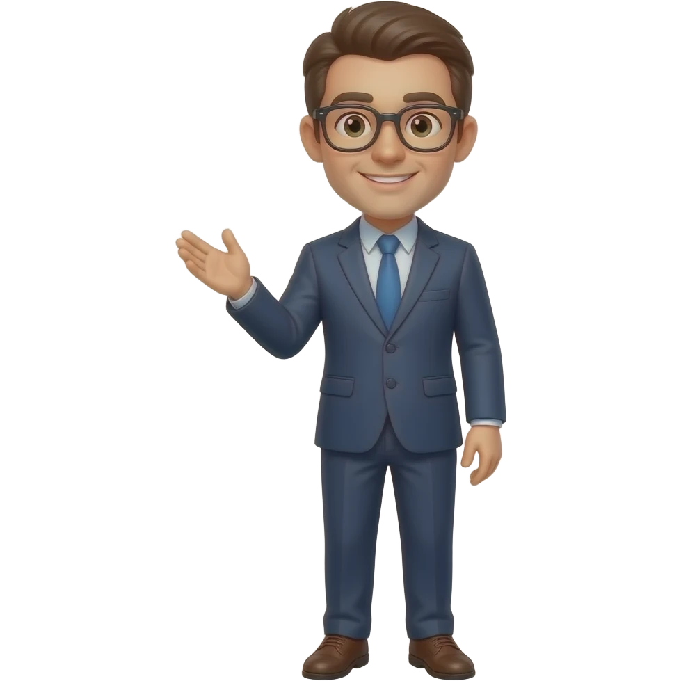 crear con cuerpo entero tipo maestra con lentes emoji