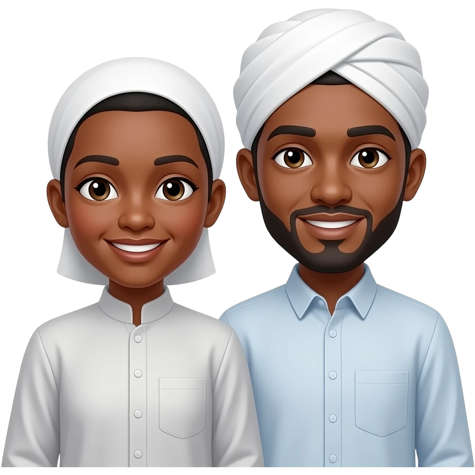 Black Muslim co Black Muslim coupleuple emoji