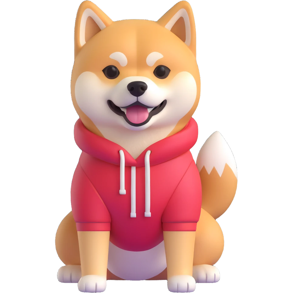 shiba inu at gym emoji