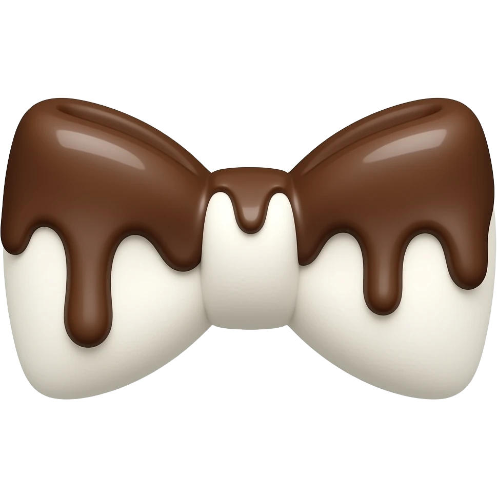 Chocolate Marshmallow bowtie emoji