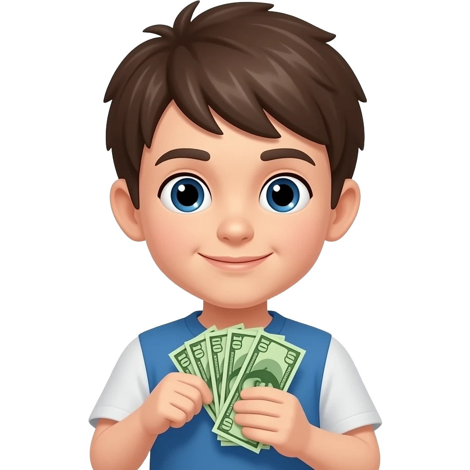 мальчик с деньгами emoji