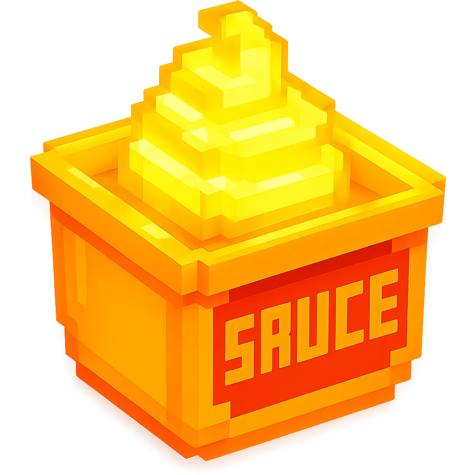 сделай соус из фастфуда светящийся, no background  emoji
