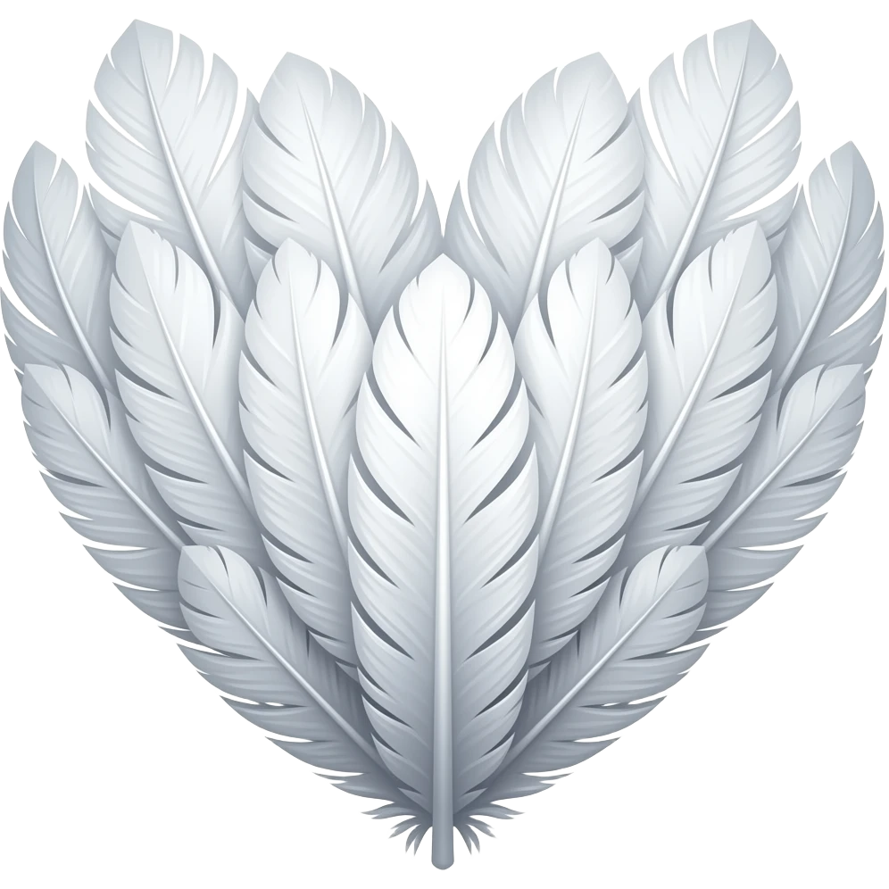 Turkey feather heart emoji