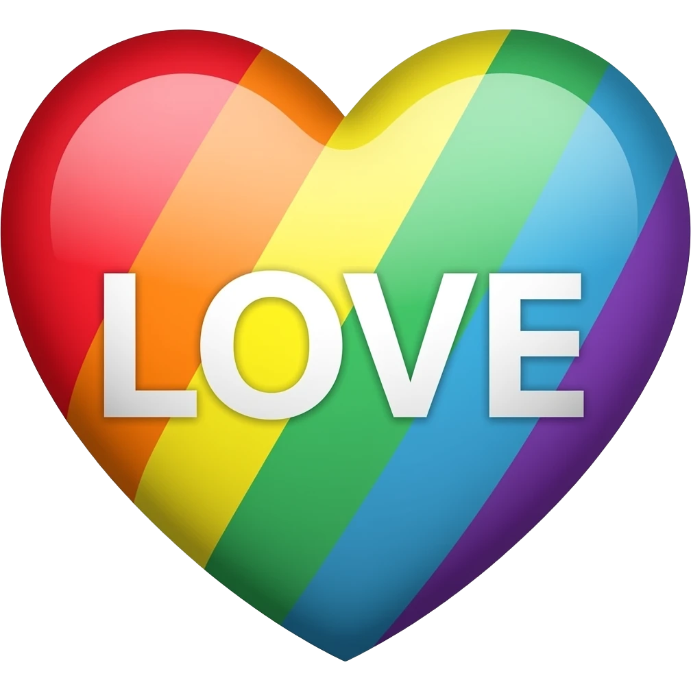 RAINBOW  WORD LOVE emoji